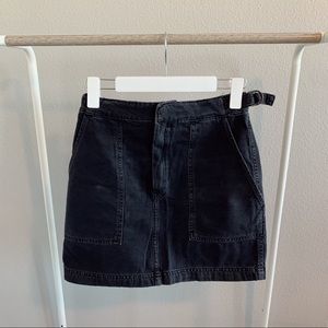 “free people” denim skirt